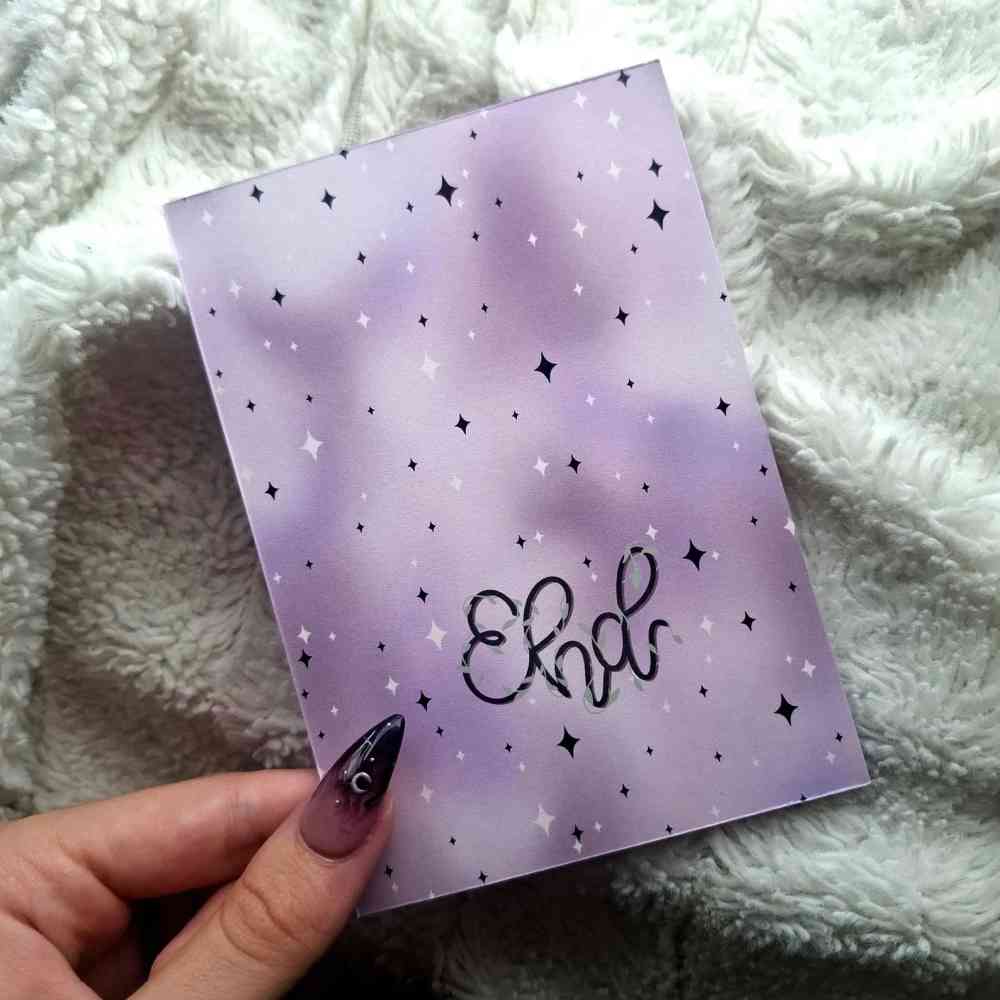 EvyHandmadeDesign - Temperance Cat Tarot No.14 Print - Paars/Zwart